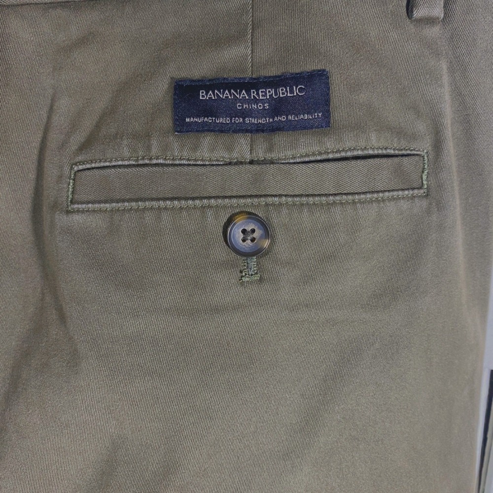 Banana Republic‎ Men Aiden Chinos Size 32x31 Cadet Green Classic Heritage Preppy - Picture 3 of 8